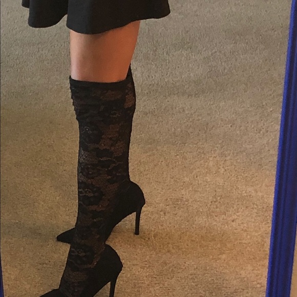 Sexy lace knee high heels!! Never worn! - Picture 4 of 10